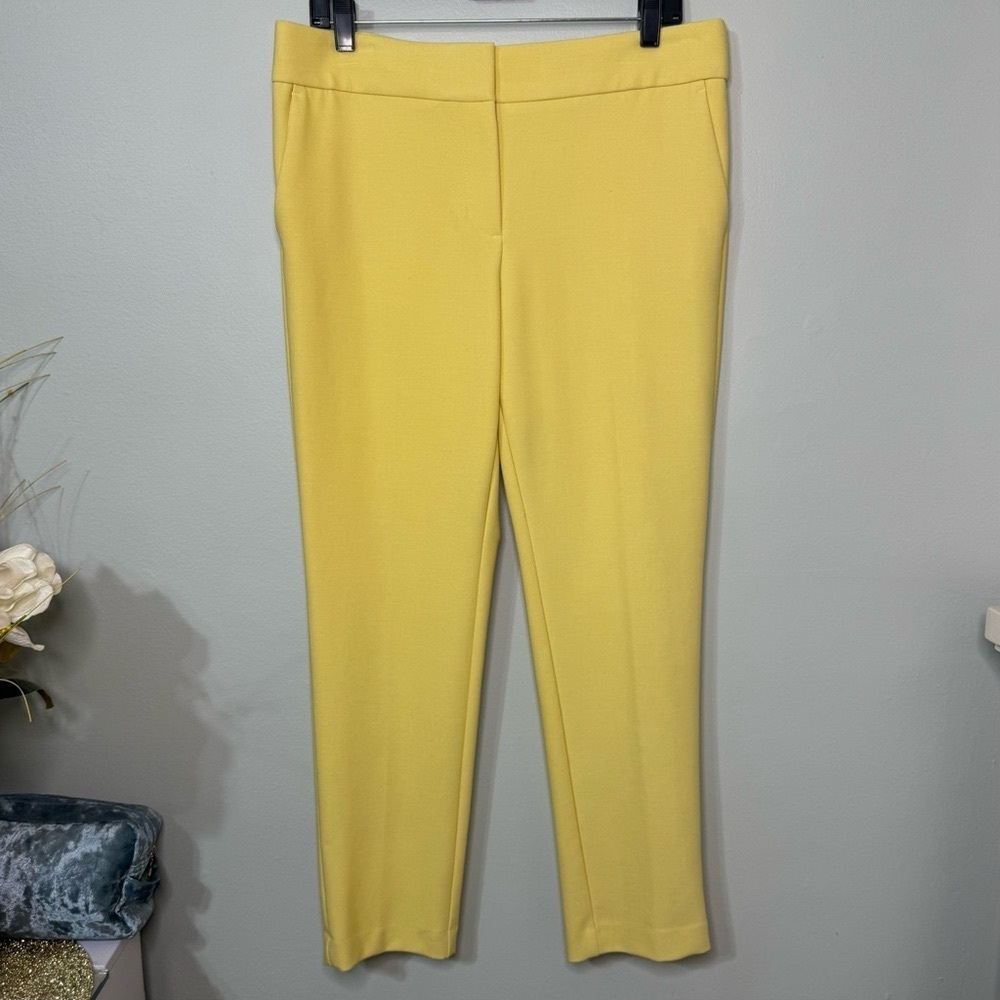 LOFT Marisa Skinny Ankle Dress Pants Buttercream Yellow Size 8 - Picture 4 of 12